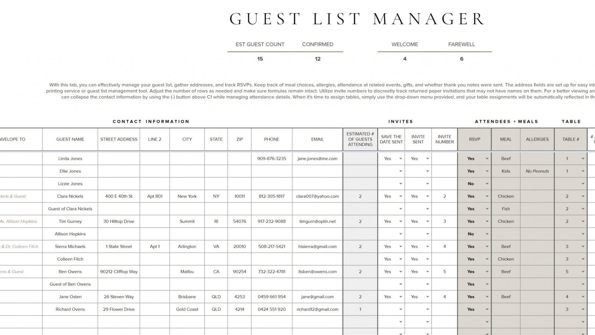 Guest List manager 3