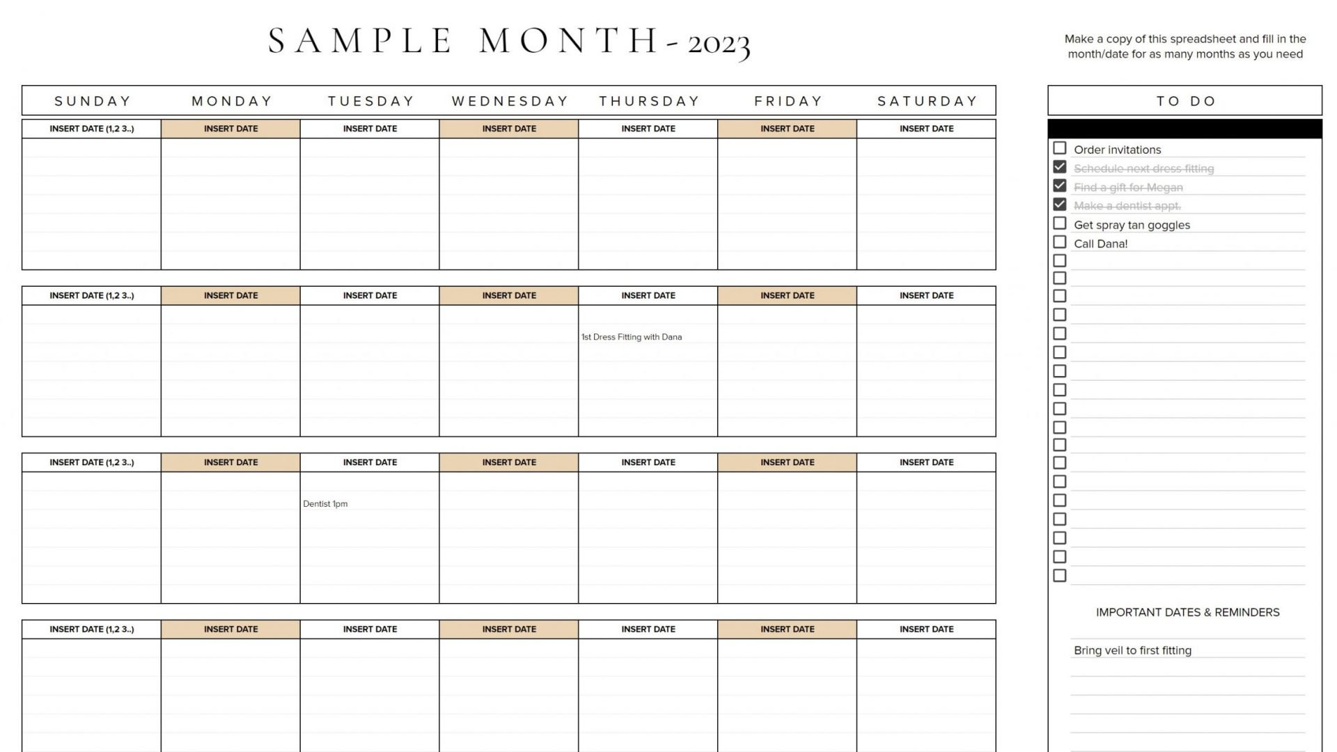 Sample Month